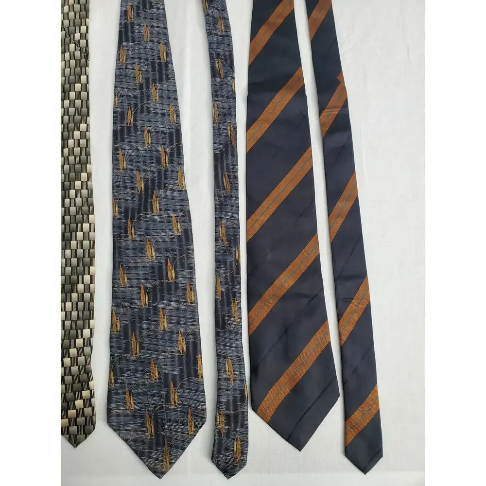 Mens Ties Lot Of 4 Bill Blass Ted Lapidus Croft & Barrow Structure Silk Formal
